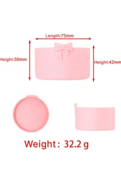 Discount Dear-Lover Bowknot Decor Food Grade Silicone Cup Sleeve Pink