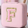 Sale Dear-Lover Chenille F Patch Jewelry Storage Box Pink