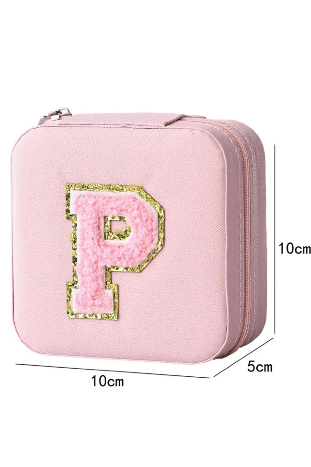 Sale Dear-Lover Chenille P Patch Small Jewelry Box Pink