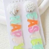 Clearance Dear-Lover Colorful HAPPY EASTER Drop Earrings Pink