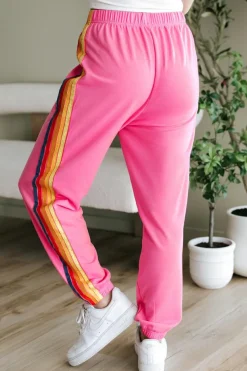 Outlet Dear-Lover Counting Rainbows High Waist Sweatpants Pink