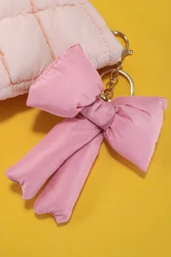 Hot Dear-Lover Cute 3D Bow Knot Keychain Pink