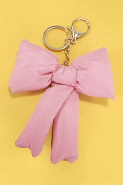 Hot Dear-Lover Cute 3D Bow Knot Keychain Pink