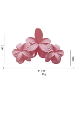 Outlet Dear-Lover 3D Flower Plastic Resin Hair Claw (Slight Color Variations) Pink