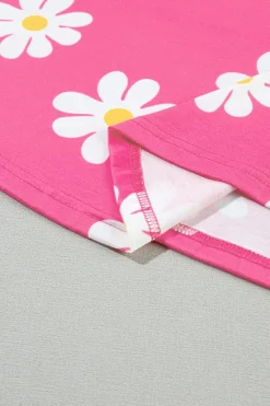 Outlet Dear-Lover Daisy Printed Crewneck T Shirt Pink