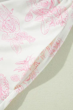 Clearance Dear-Lover Floral Long Sleeve and Pants Pajamas Set Pink