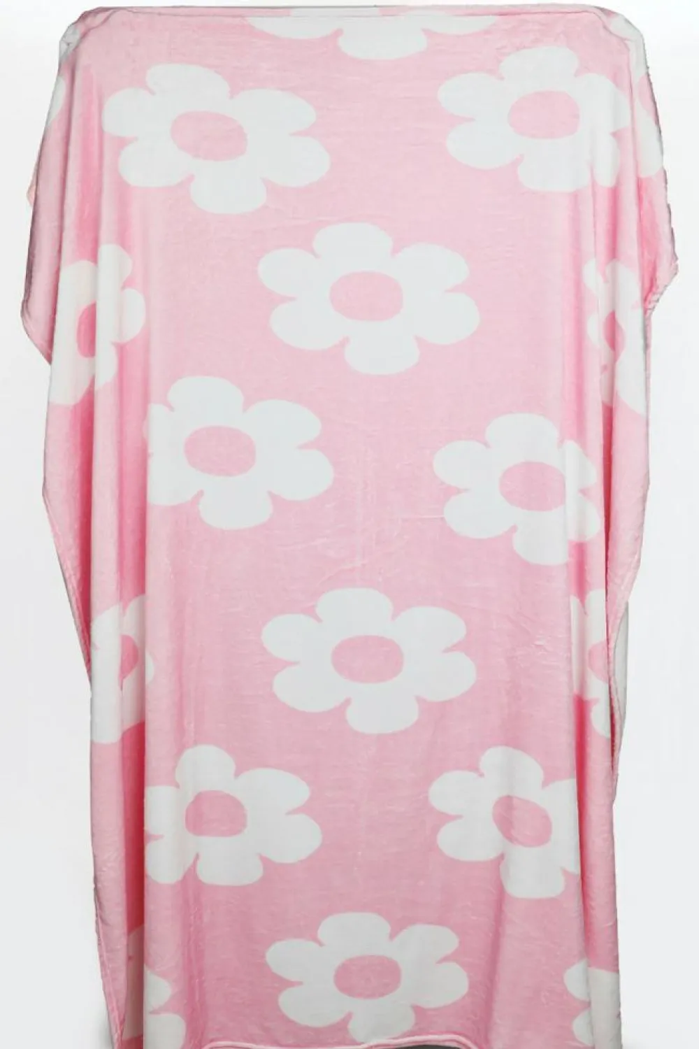 Online Dear-Lover Floral Pattern Square Blanket Pink
