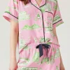 Best Dear-Lover Holiday Resort Short 2pcs Pajama Set Pink
