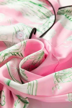 Best Dear-Lover Holiday Resort Short 2pcs Pajama Set Pink