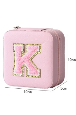 Discount Dear-Lover Initial K Jewelry Organizer Box Pink