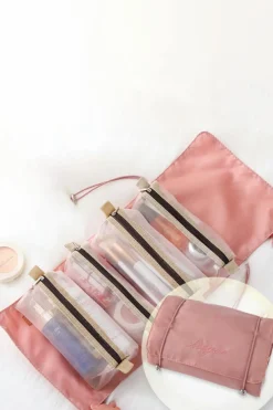 Outlet Dear-Lover Leegoo Detachable 4-in-1 Foldable Makeup Bag Pink