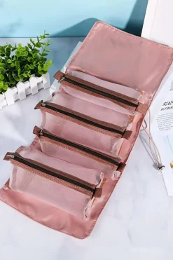 Outlet Dear-Lover Leegoo Detachable 4-in-1 Foldable Makeup Bag Pink