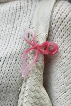 Outlet Dear-Lover Long Tail Bow Knot Shape Claw Clip Pink
