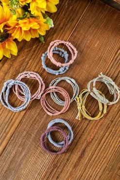 Sale Dear-Lover Multicolour 20pcs Boho Knotted Hair Ties Pink