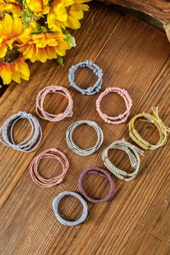Sale Dear-Lover Multicolour 20pcs Boho Knotted Hair Ties Pink