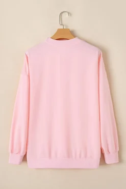 Online Dear-Lover Nutcracker Christmas Crew Neck Sweatshirt Pink