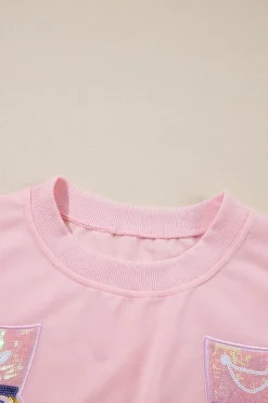 Online Dear-Lover Nutcracker Christmas Crew Neck Sweatshirt Pink