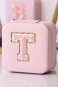 Discount Dear-Lover Portable Chenille T Small Jewelry Box Pink