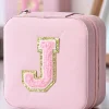 Online Dear-Lover Portable Initial J Jewelry Box Pink
