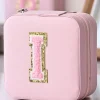 Online Dear-Lover Portable Initial Jewelry Box Pink