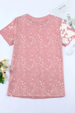 Best Dear-Lover PRAY Graphic Tie Dye Tee Pink