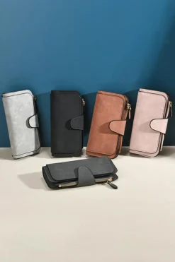 Outlet Dear-Lover PU Leather Multi-function Long Wallet Pink