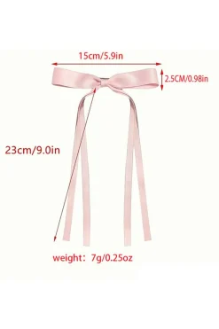 Discount Dear-Lover Ribbon Bowknot Hair Clip Pink