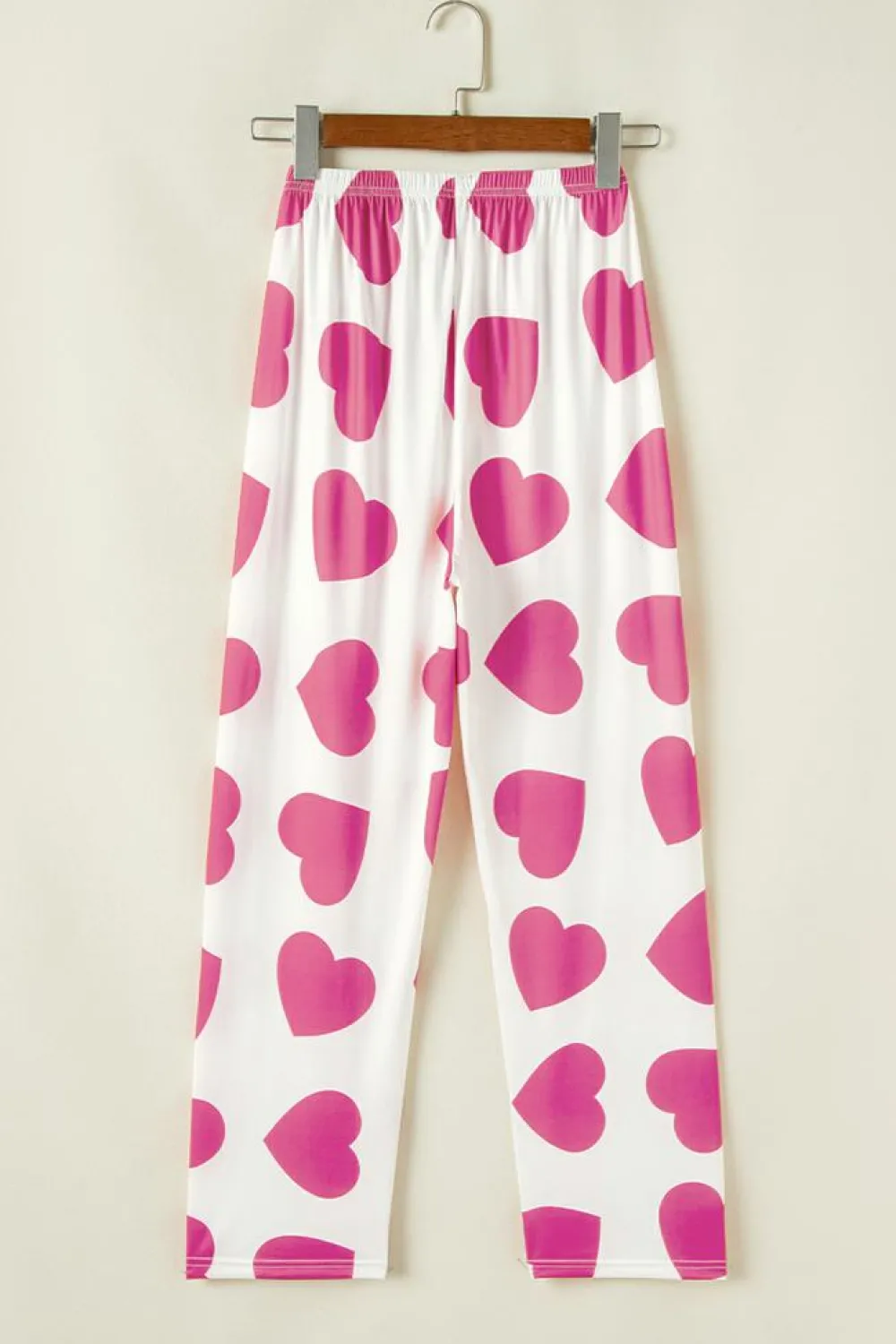 Online Dear-Lover Ruffled Tank Top And Heart Print Pants Lounge Set Pink