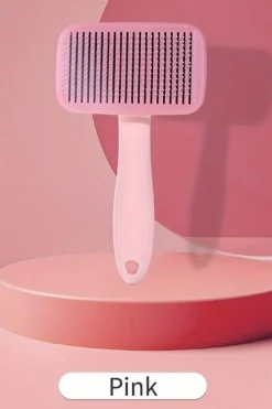 Outlet Dear-Lover Self Cleaning Gently Grooming Brush Pet Comb Pink