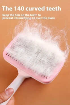 Outlet Dear-Lover Self Cleaning Gently Grooming Brush Pet Comb Pink