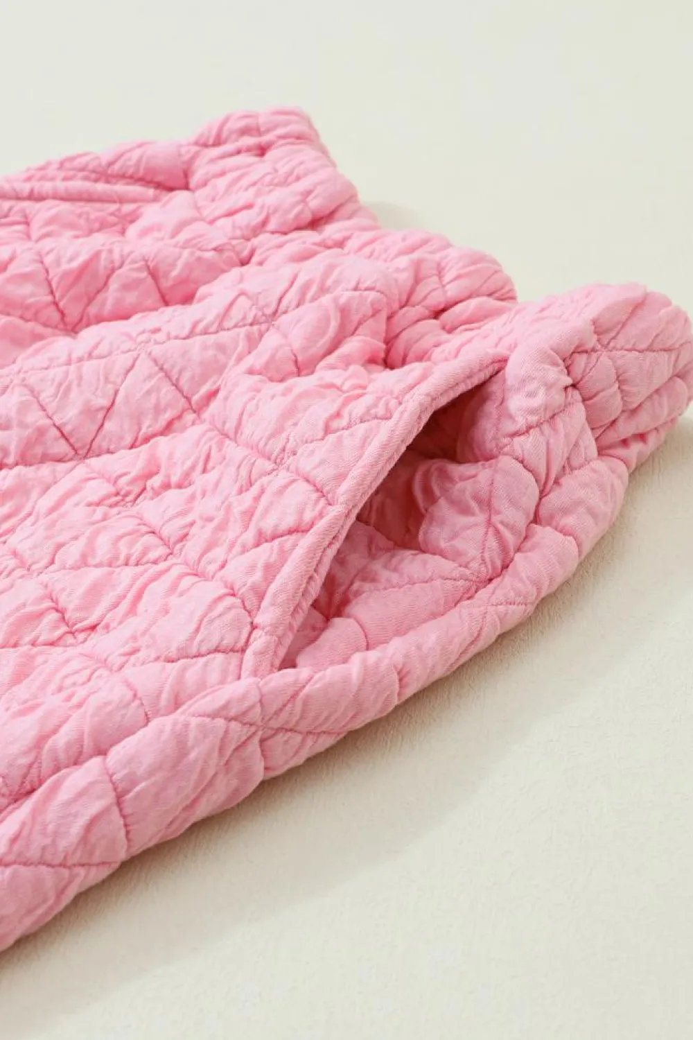 New Dear-Lover Pink Solid Quilted Pullover and Pants Outfit Pale Chestnut