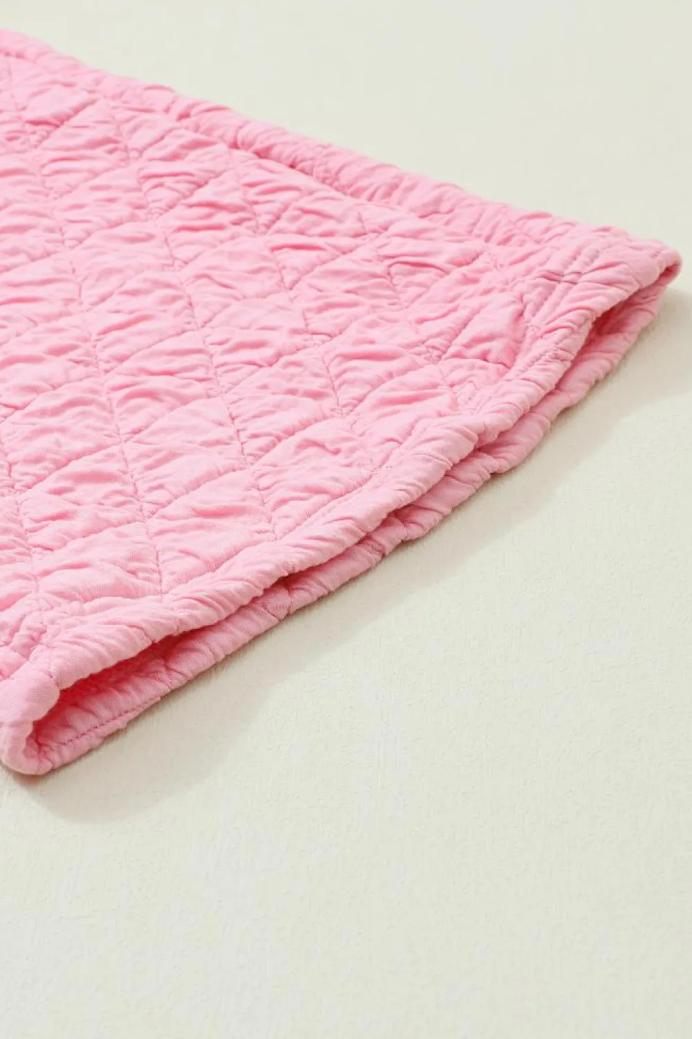 New Dear-Lover Pink Solid Quilted Pullover and Pants Outfit Pale Chestnut