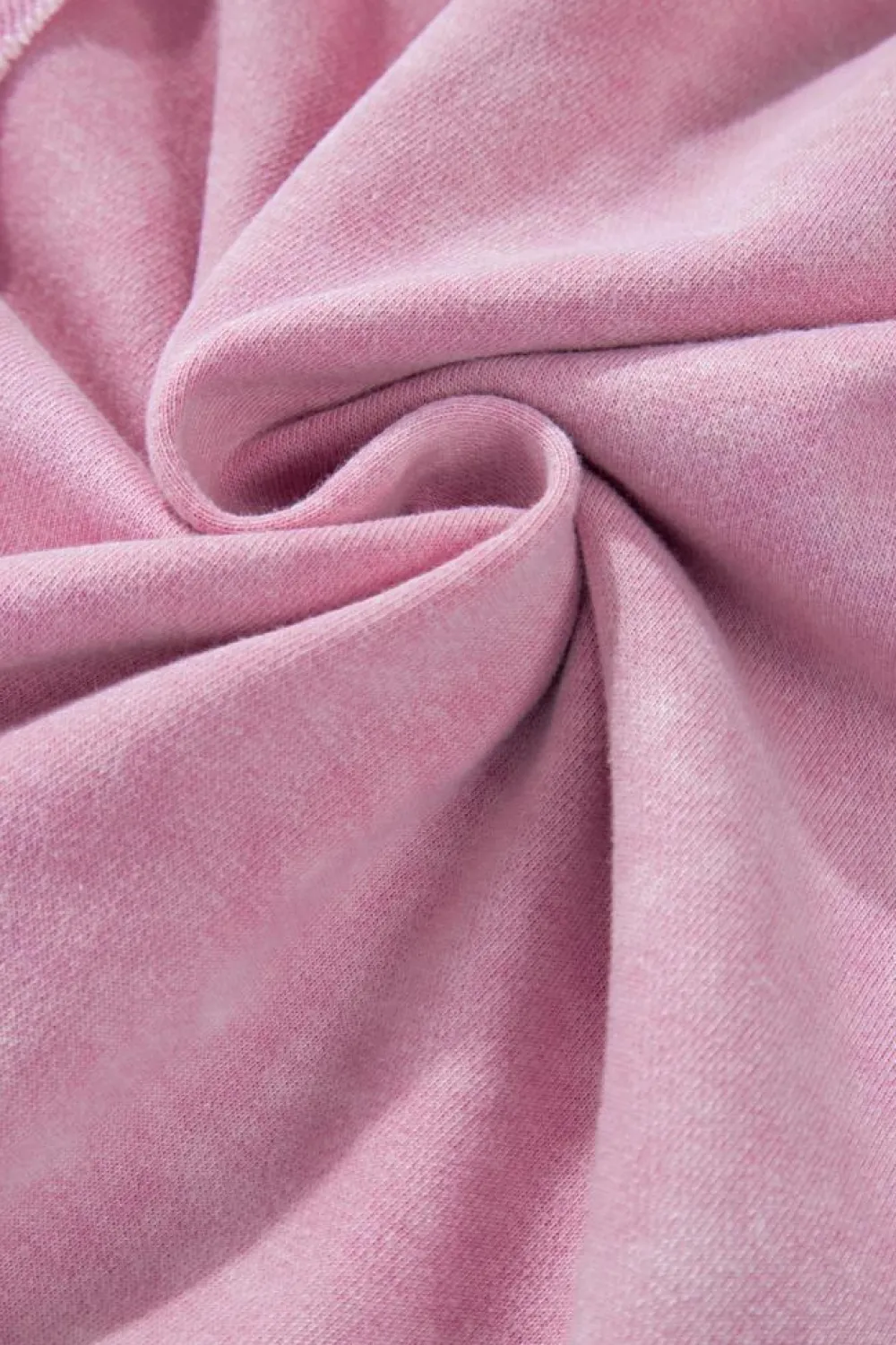 Sale Dear-Lover Solid Waffle Knit Patchwork Raglan Sleeve Sweatshirt Pink