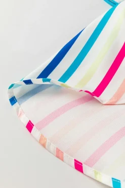 New Dear-Lover 3/4 Sleeve Button Up Casual Shirt Pink Stripe
