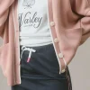 New Dear-Lover Contrast Trim V Neck Buttoned Front Pocketed Knit Cardigan Pink Stripe