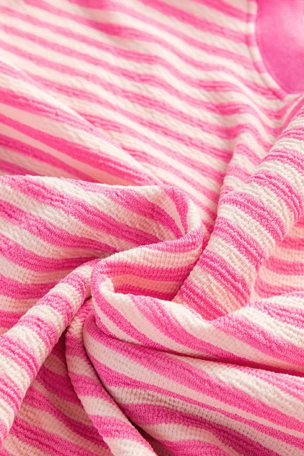 Outlet Dear-Lover Loose Drop Shoulder Long Sleeve Top Pink Stripe