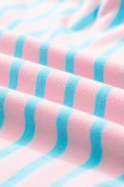 Best Dear-Lover Round Neck Tank Top Pink Stripe