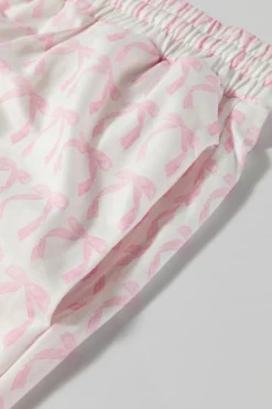 Fashion Dear-Lover Striped 3/4 Sleeve Drop Shoulder Top Pink