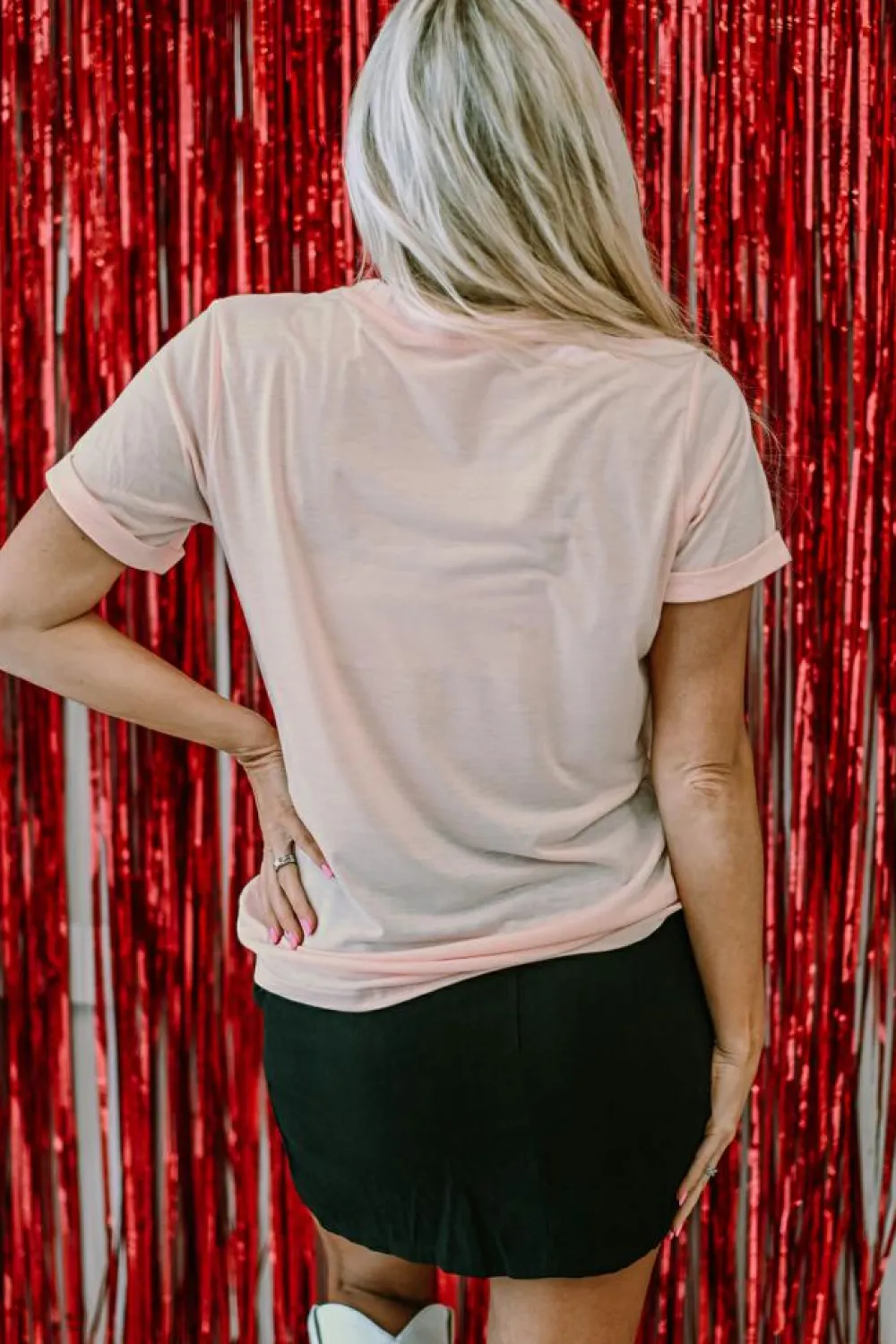 Best Dear-Lover Valentines Shiny XOXO Graphic T-shirt Pink