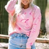 Best Dear-Lover Western Cowboy Boot Sweater Pink