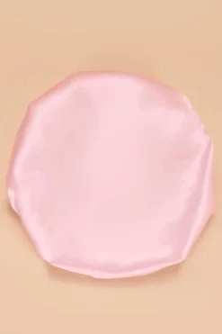 Fashion Dear-Lover Wide Elastic Band Large Sleep Hair Bonnet Pink