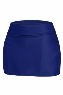 Online Dear-Lover Plus Size Navy Blue Skirted Swim Bikini Bottom Deep blue