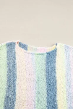 Online Dear-Lover Color Block Fringed Drop Shoulder Tunic Sweater Purple