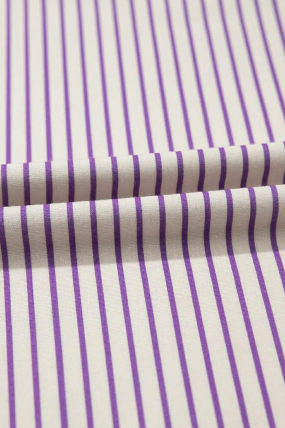 Discount Dear-Lover Floral Color Block Raw Edge Patchwork Bracelet Sleeve Blouse Purple Stripe
