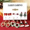 Outlet Dear-Lover 6 Pairs/Set Christmas Tree Wreath Bell Bow Knot Earring Set Racing Red