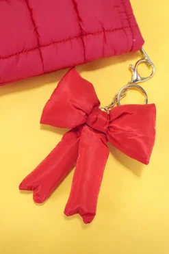Best Dear-Lover Cute 3D Bow Knot Keychain Racing Red