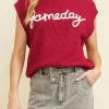 Online Dear-Lover Game Day Rugby Football Season Sweater Vest Racing Red