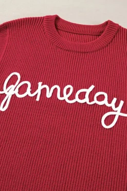 Online Dear-Lover Game Day Rugby Football Season Sweater Vest Racing Red