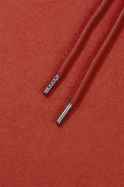 Outlet Dear-Lover Drop Shoulder Pocketed Baggy Drawstring Hoodie Red Clay
