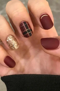 Outlet Dear-Lover Christmas Fashion Press-on Nail Stickers Red Dahlia
